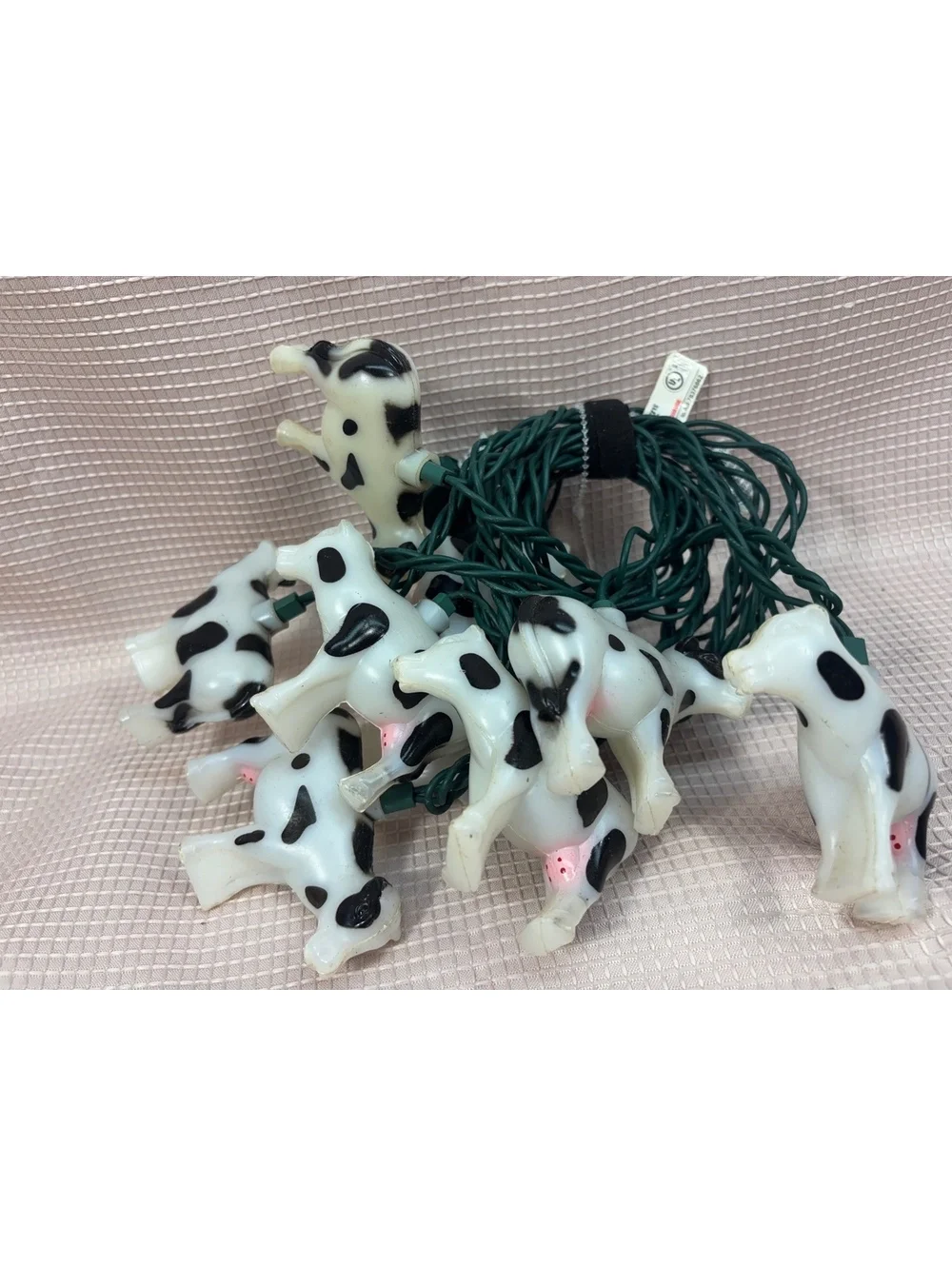 30 - String of Holstein Cow Lights decoration